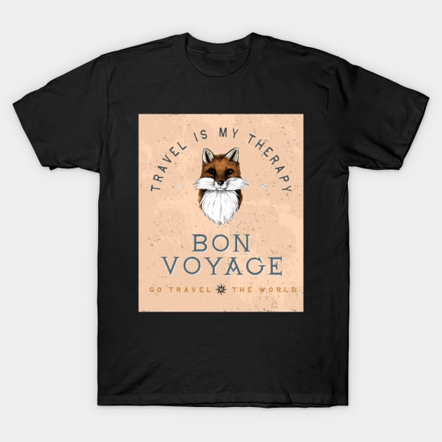 Travel is my therapy - Bon voyage T-Shirt by GrandThreats